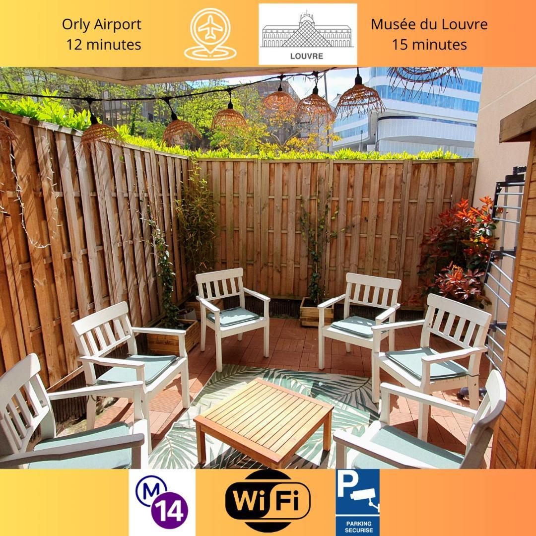 Cosy'N Paris - Parking Secure - Metro 14 - Wifi - Terrace - Premium Bedding Leilighet Gentilly Eksteriør bilde